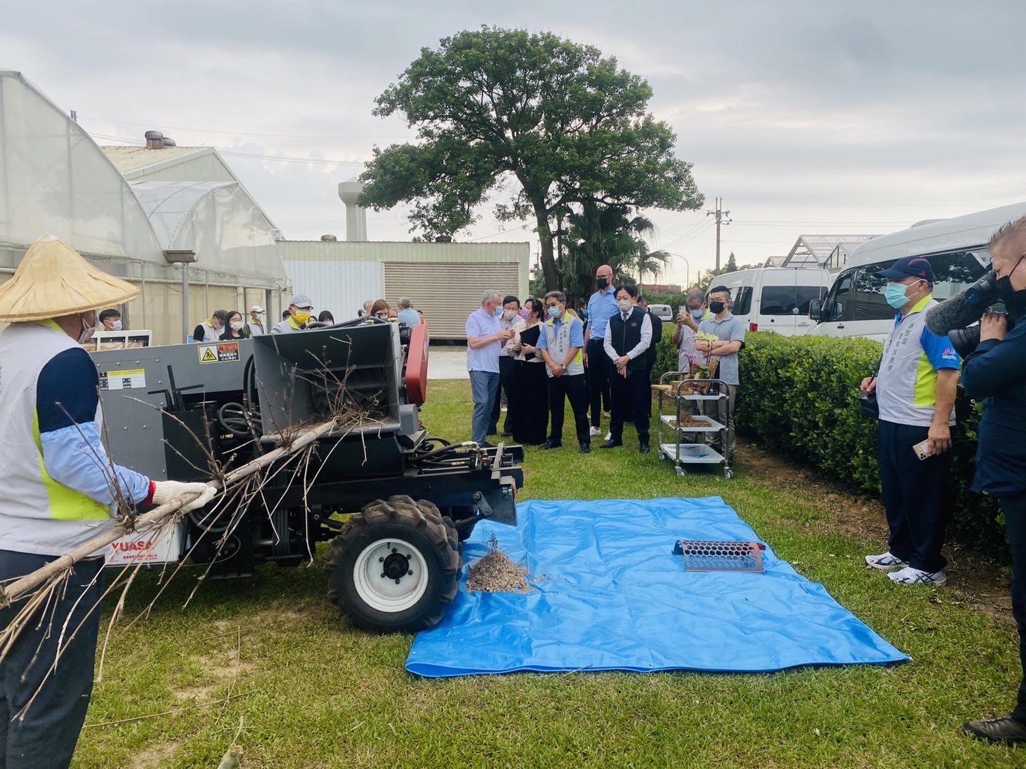 An explanation of the operation of agricultural machinery.