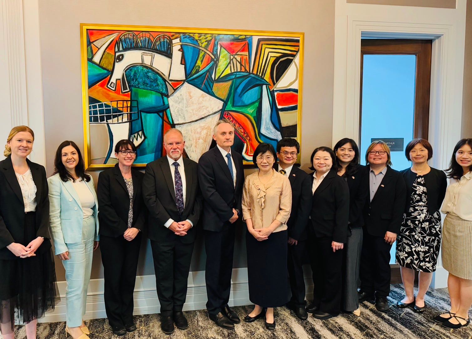 A group photo of members of the two delegations to the 19th Taiwan-Australia Agricultural Working Group Meeting.